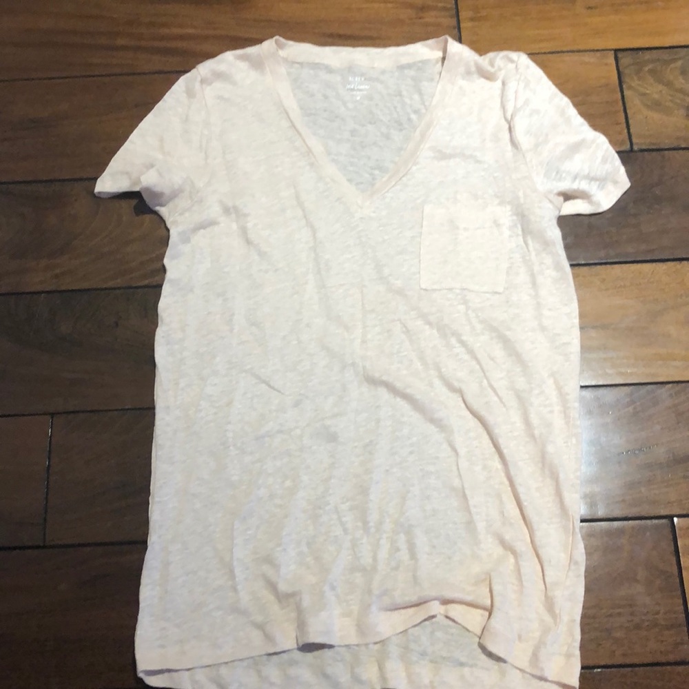 J crew sheer light pink t shirt